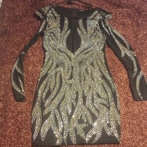 Rhinestone Embellished Dress
